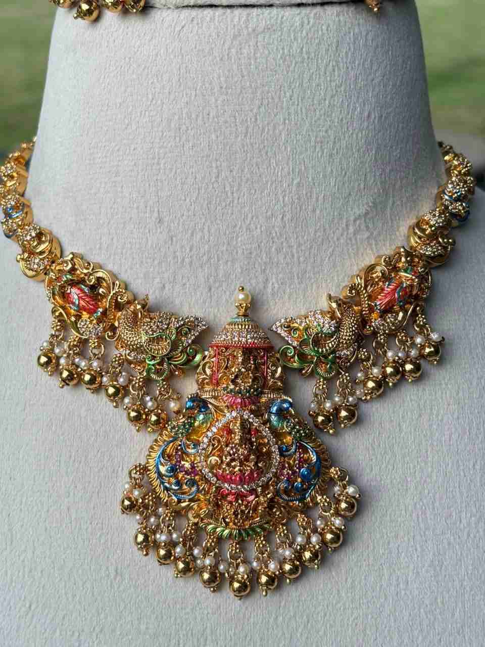 N0093 Enamel Hand Painted Meenakari necklace