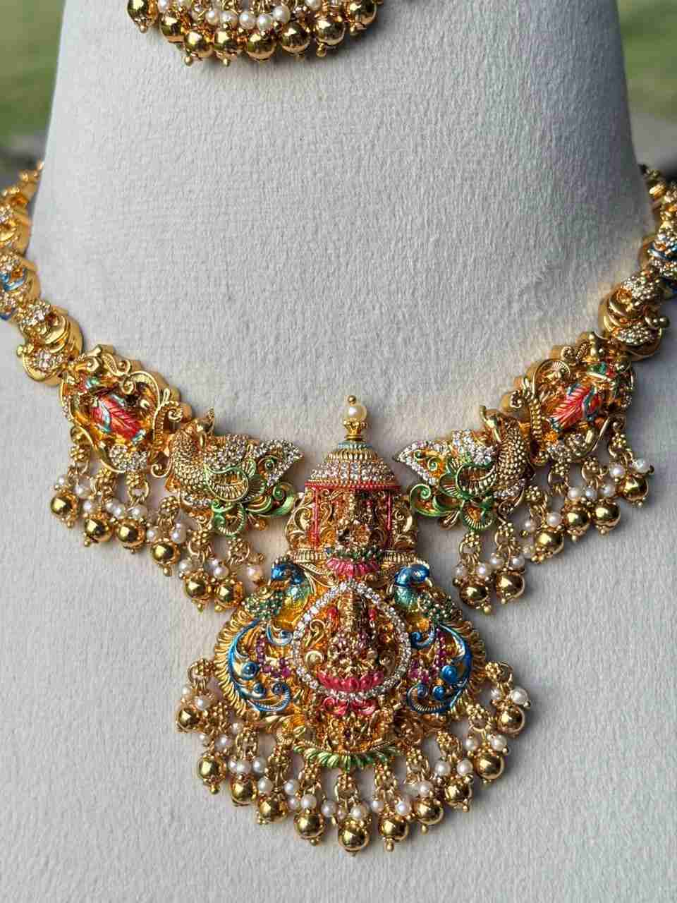 N0093 Enamel Hand Painted Meenakari necklace