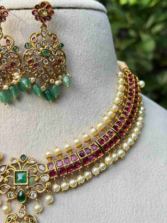 N0101 Traditional Kundan Stones Necklace