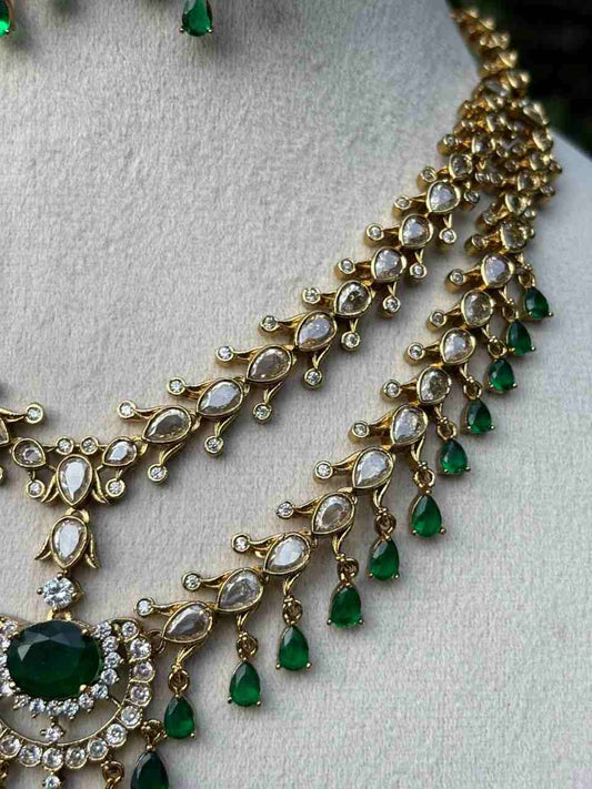 N0091 Trisha Inspired 2 Layer Diamond Replica Necklace