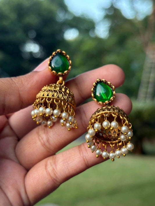 Green Hoop Jhumka J0012-CD20