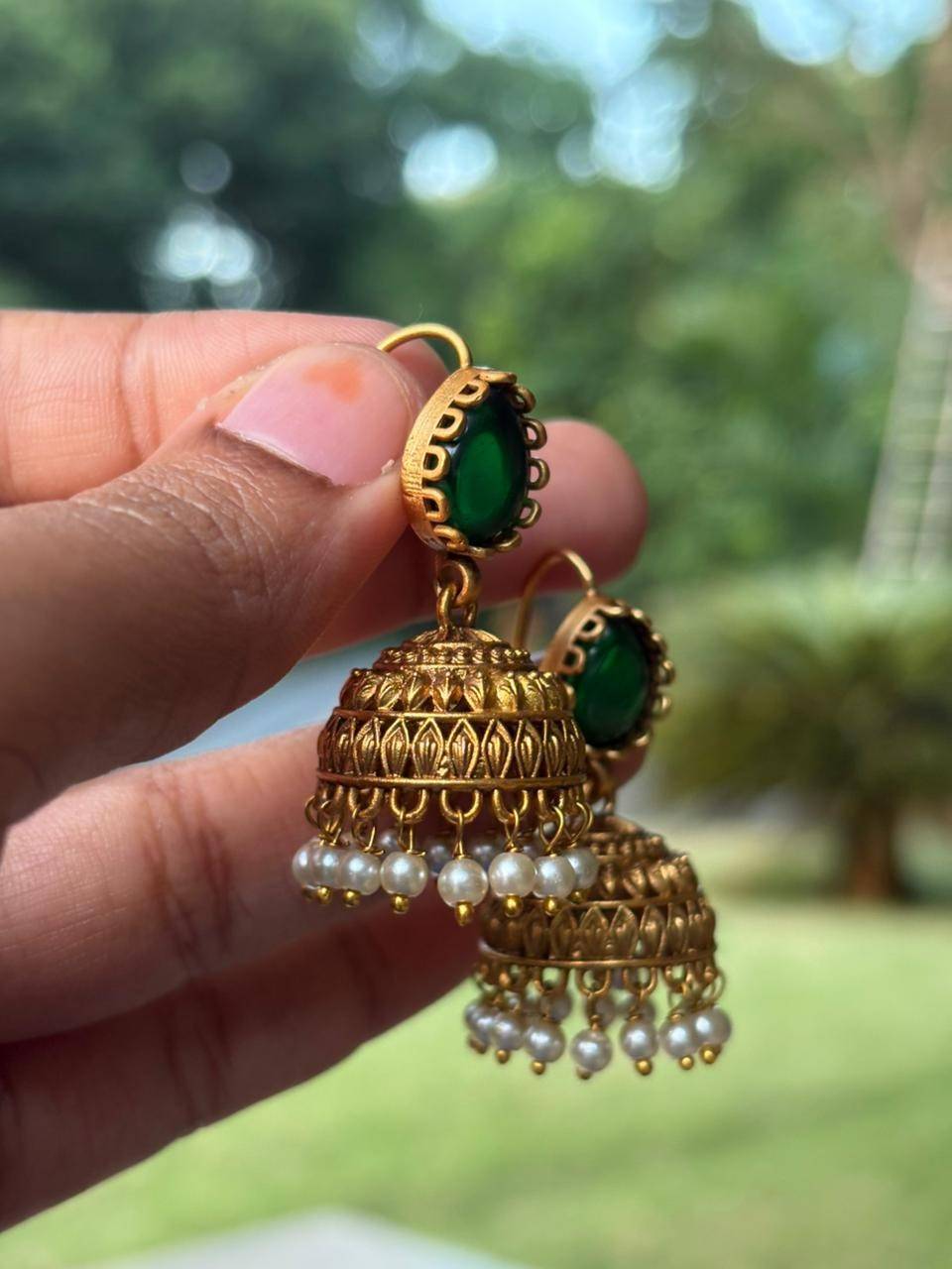 Green Hoop Jhumka J0012-CD20