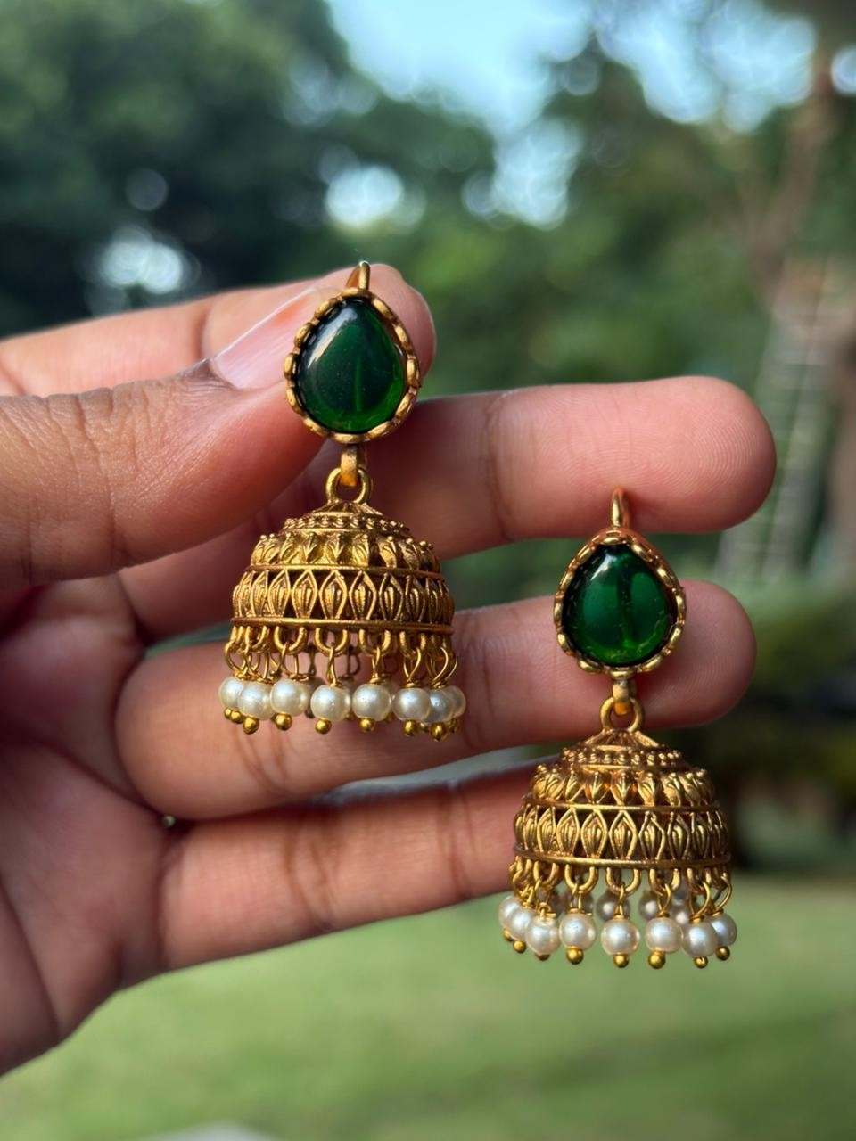 Green Hoop Jhumka J0012-CD20