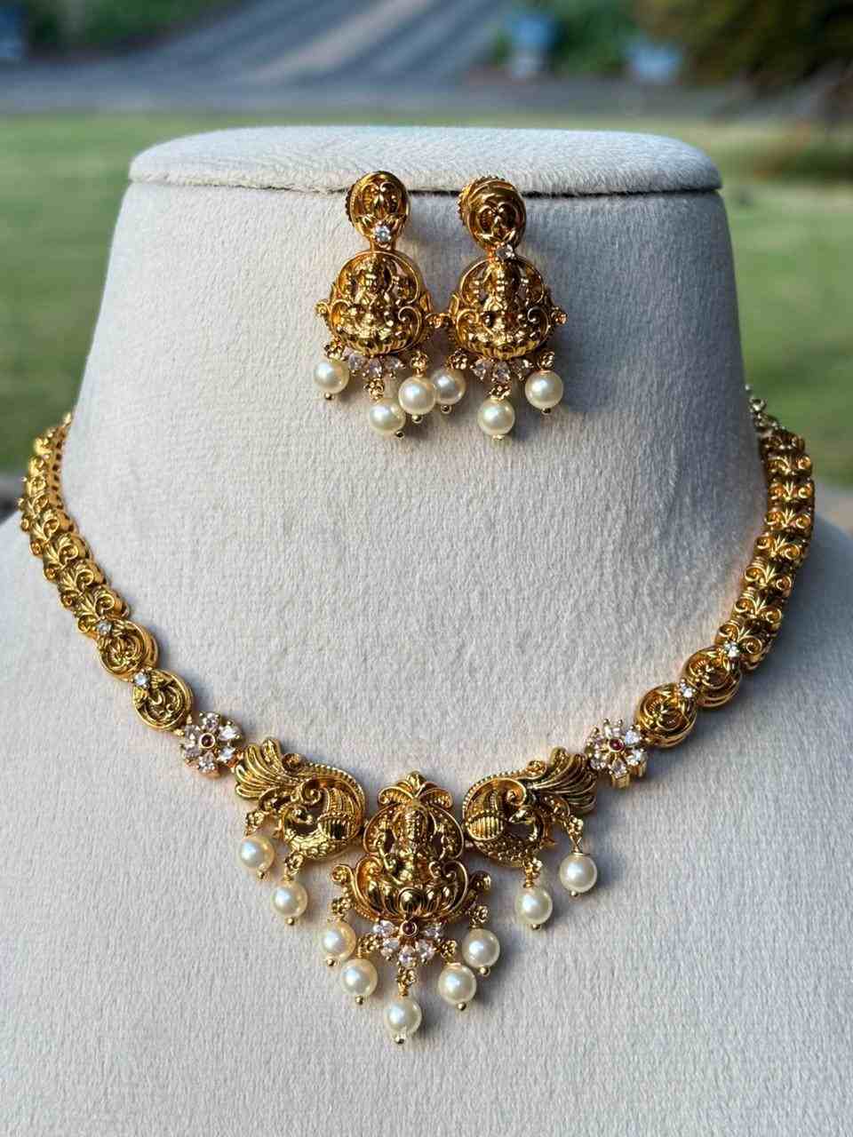 N0054 Gold inspired Lakshmi Necklace