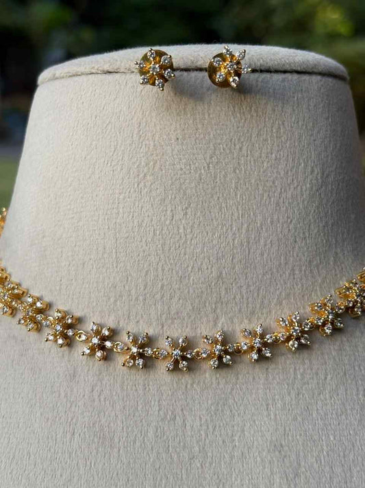 N0059 White Stone Minimal Necklace