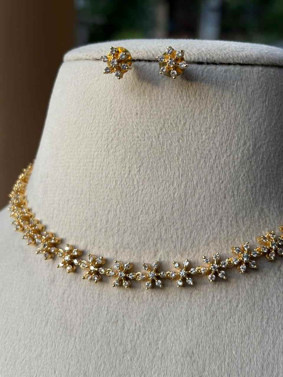 N0059 White Stone Minimal Necklace