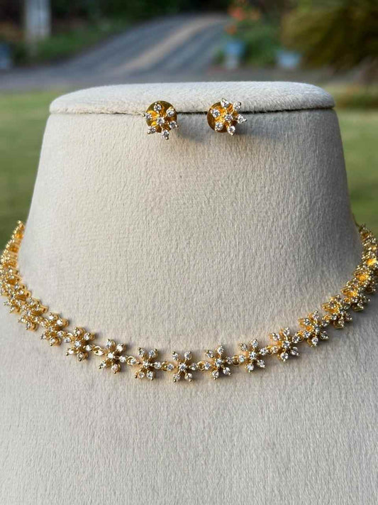 N0059 White Stone Minimal Necklace