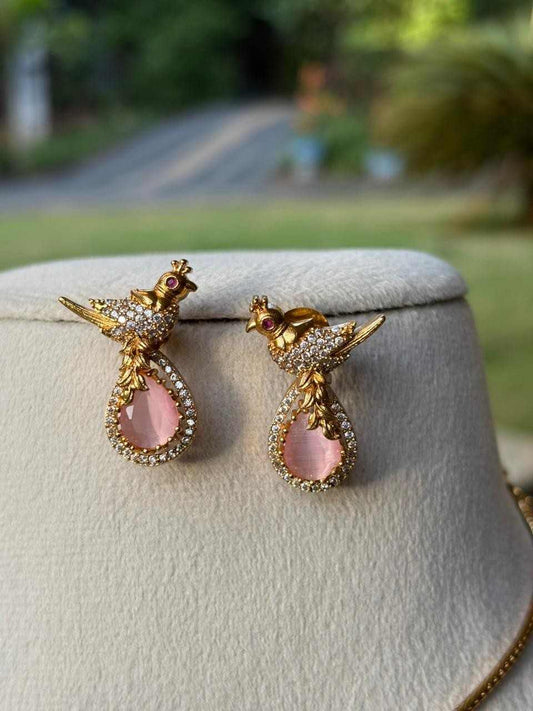 N0070 Baby Pink Stone Necklace Adult/Kids