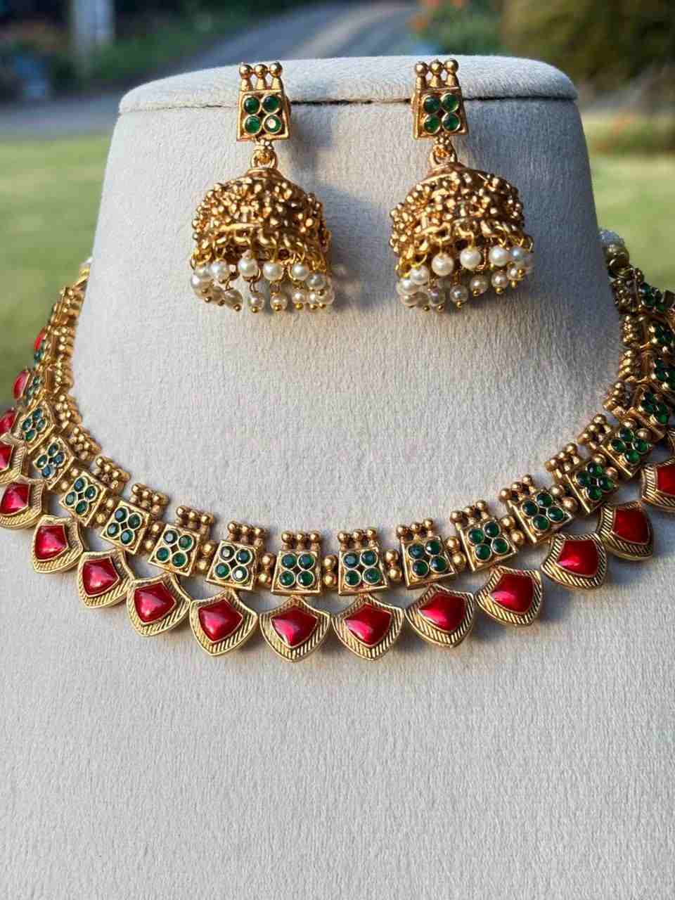 N0078 Traditional Palaka Red  Necklace