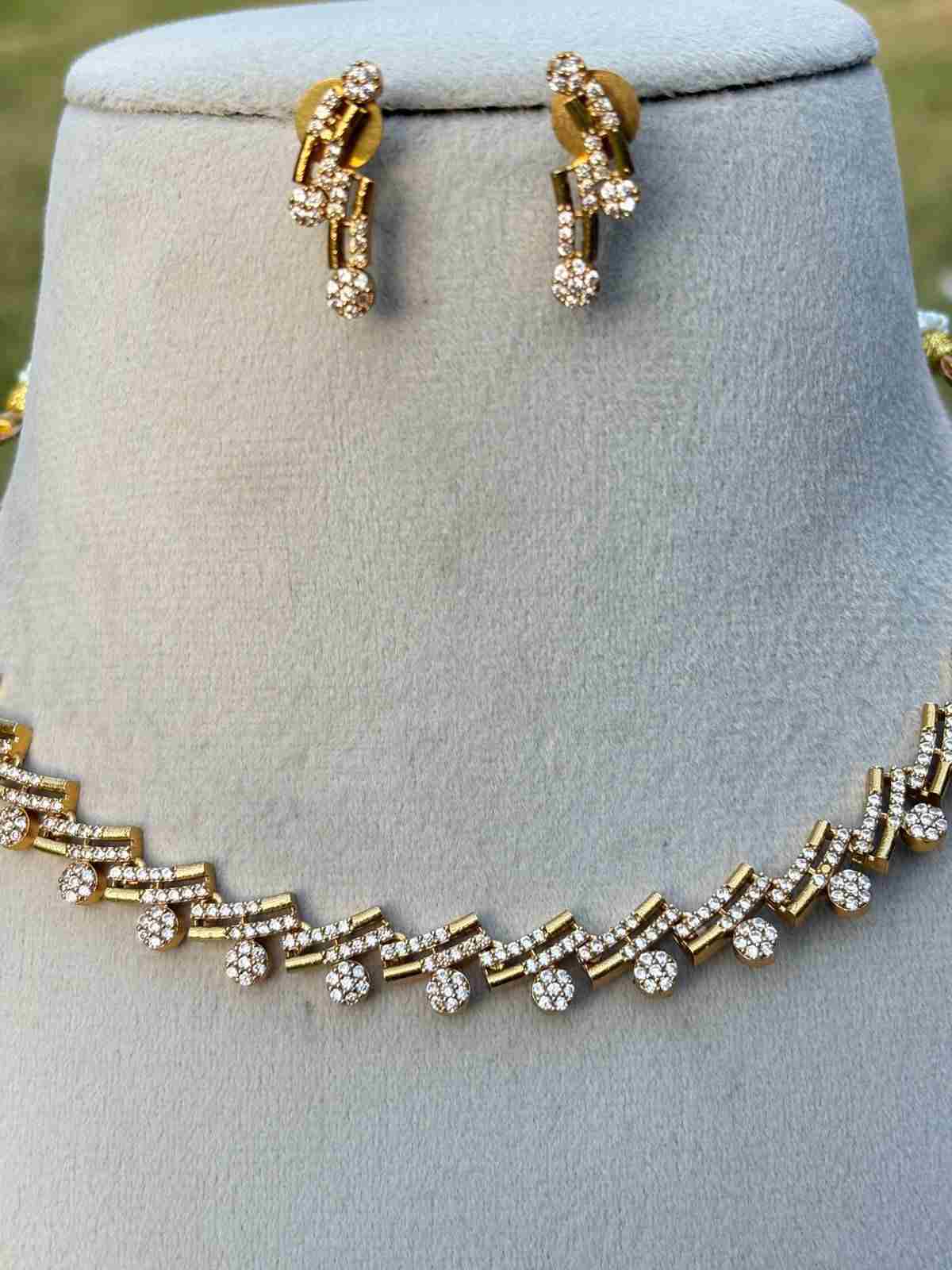 N0064 Minimal Diamond Replica Necklace
