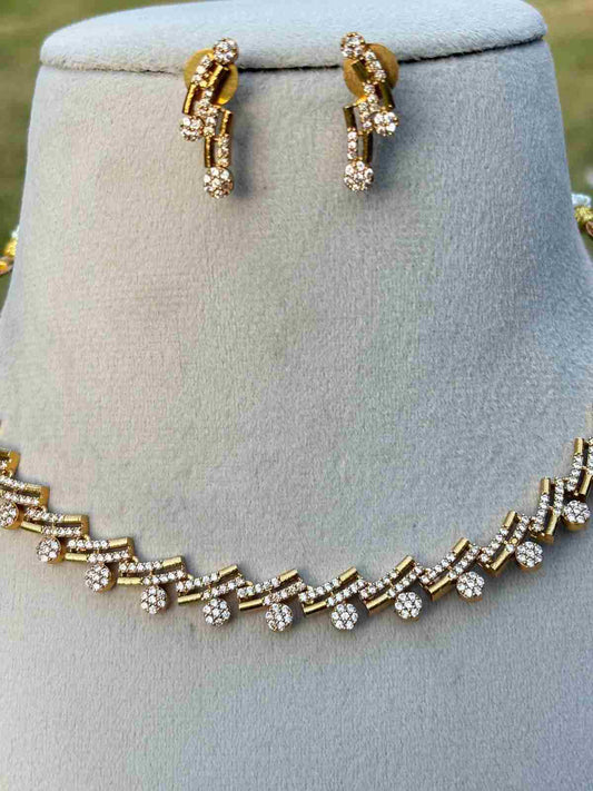 N0064 Minimal Diamond Replica Necklace