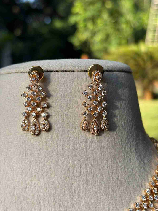 N0076 White Stone Diamond Replica Necklace