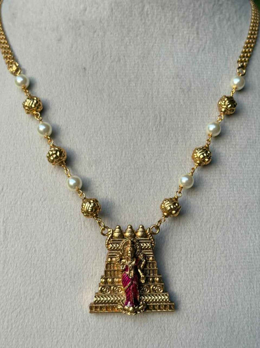 N0034 Middle length Gopuram Meenakshi Chain