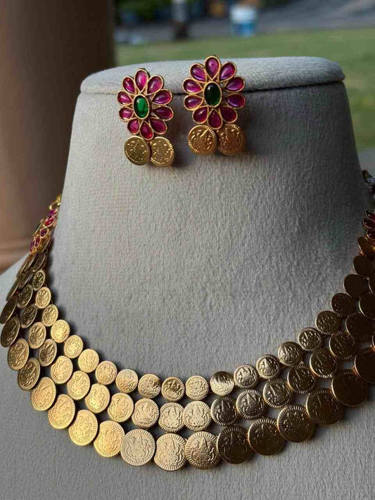 N0282 Three Layer Coin Necklace
