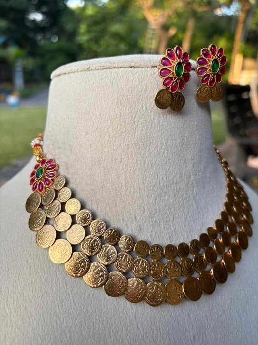 N0282 Three Layer Coin Necklace