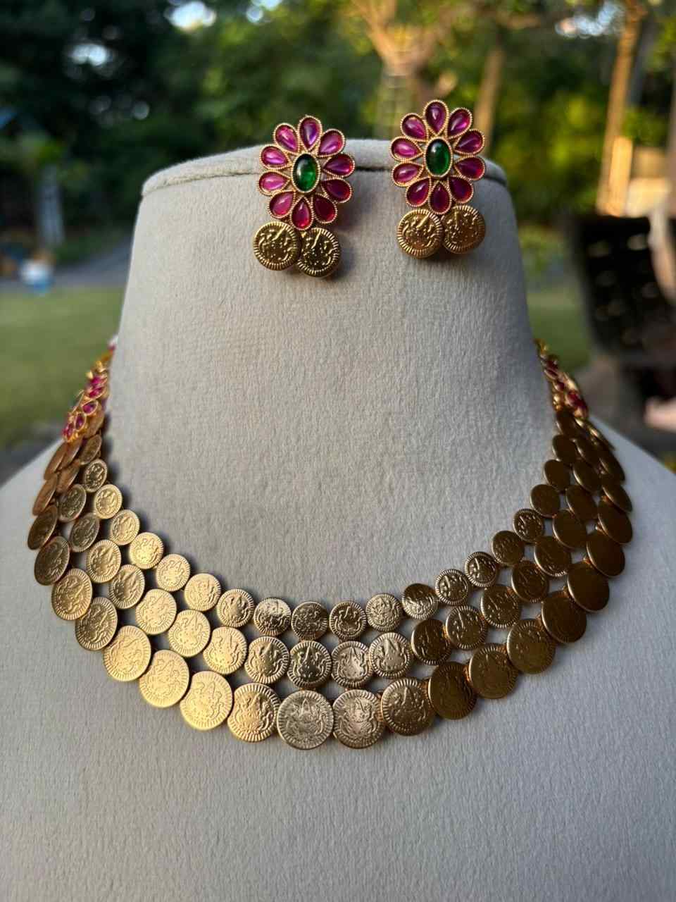 N0282 Three Layer Coin Necklace