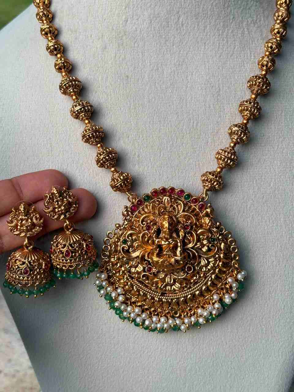 H0006 Matte Finish Middle Length Lakshmi Haram