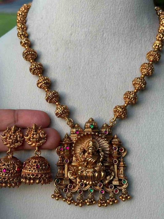H0017 Chettinad Ball Chain LakshmI Middle Length Haram