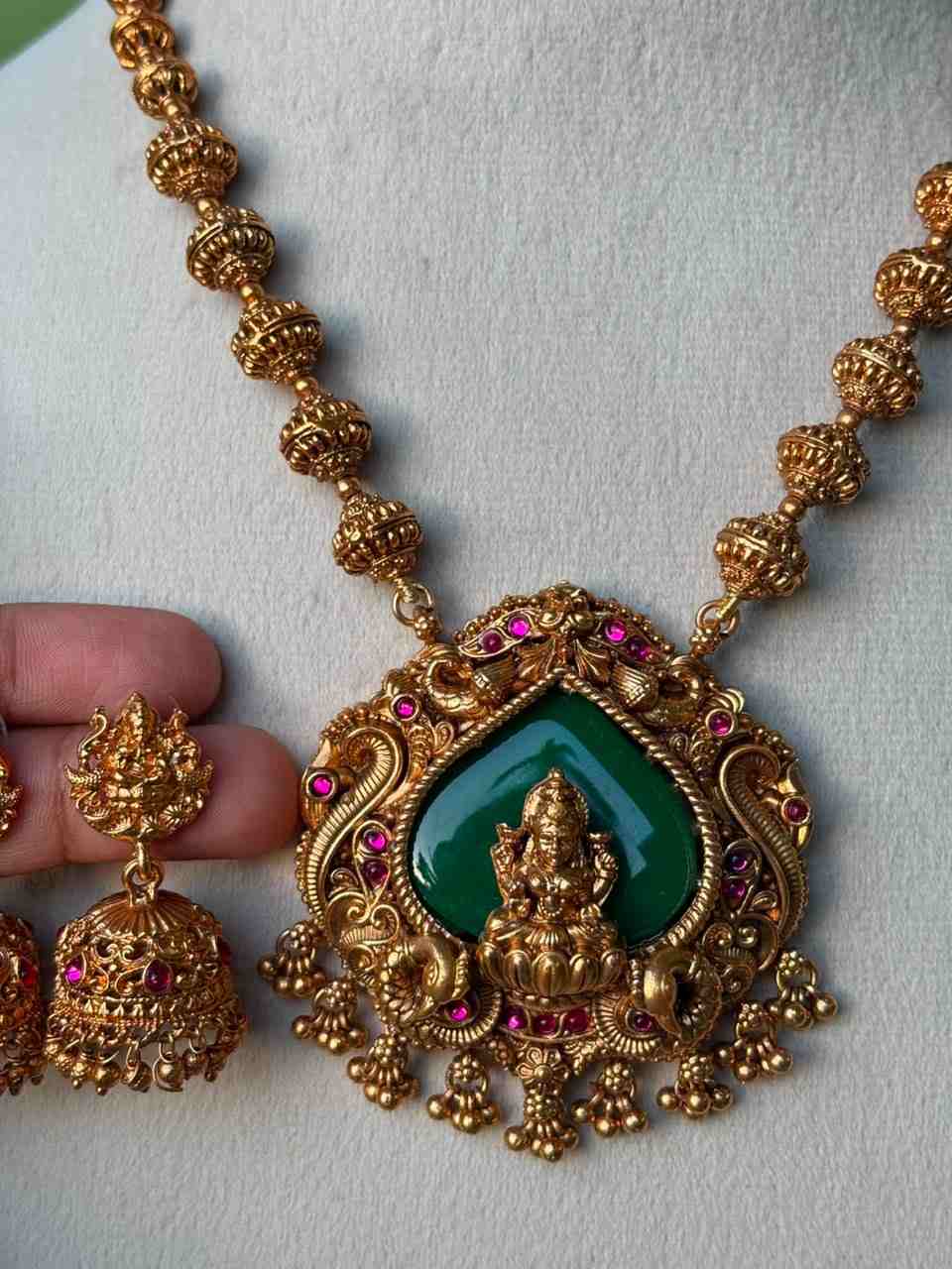 H0078 Lakshmi Middle Length ball chain Haram
