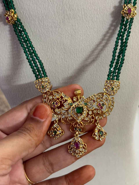 H0049 Green Crystal Bead Haram