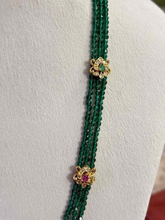 H0049 Green Crystal Bead Haram