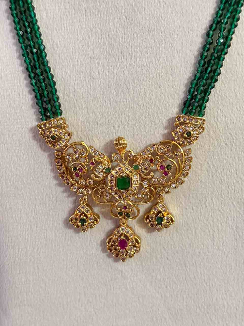 H0049 Green Crystal Bead Haram