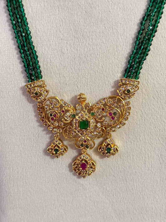 H0049 Green Crystal Bead Haram