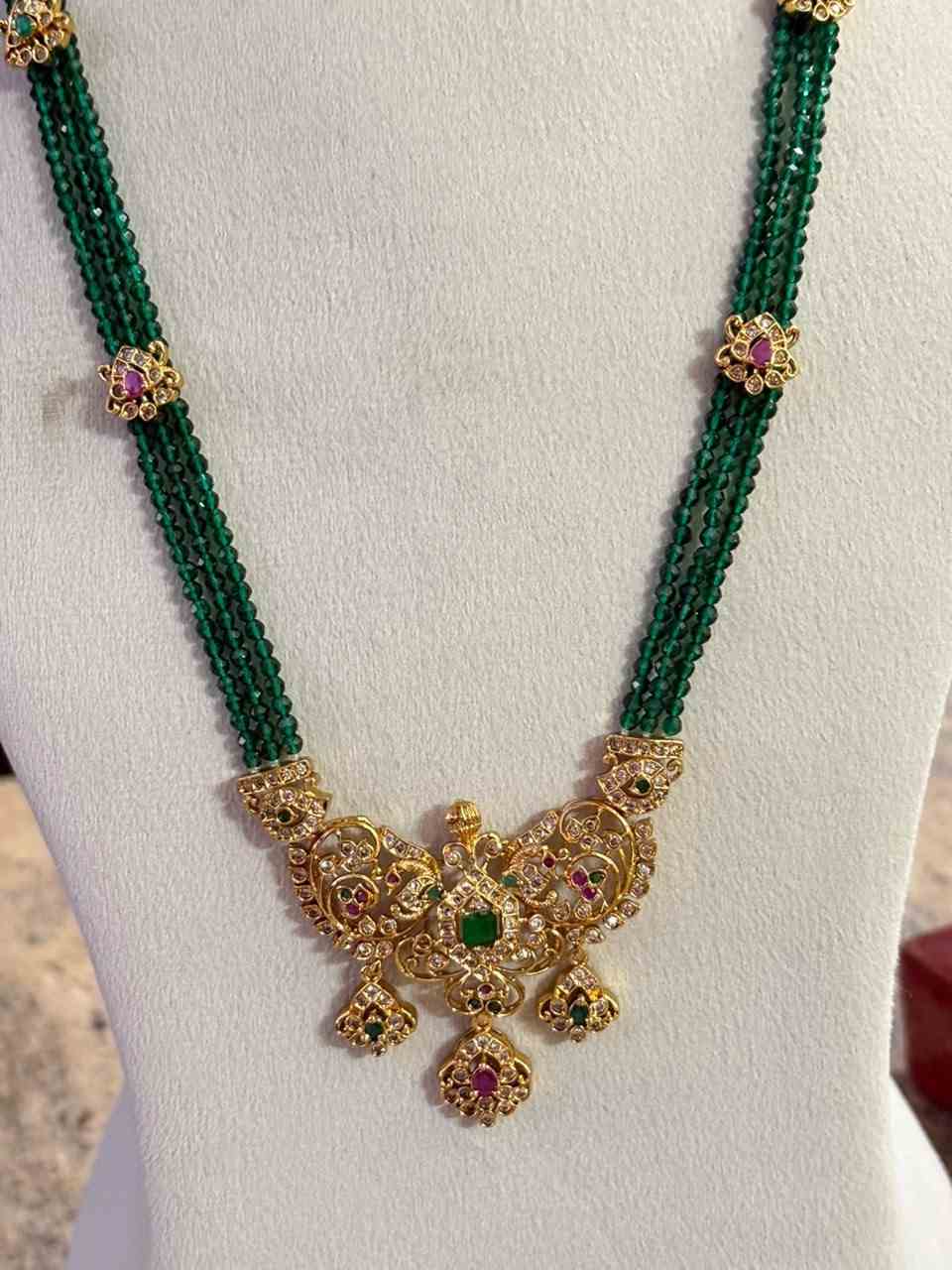 H0049 Green Crystal Bead Haram