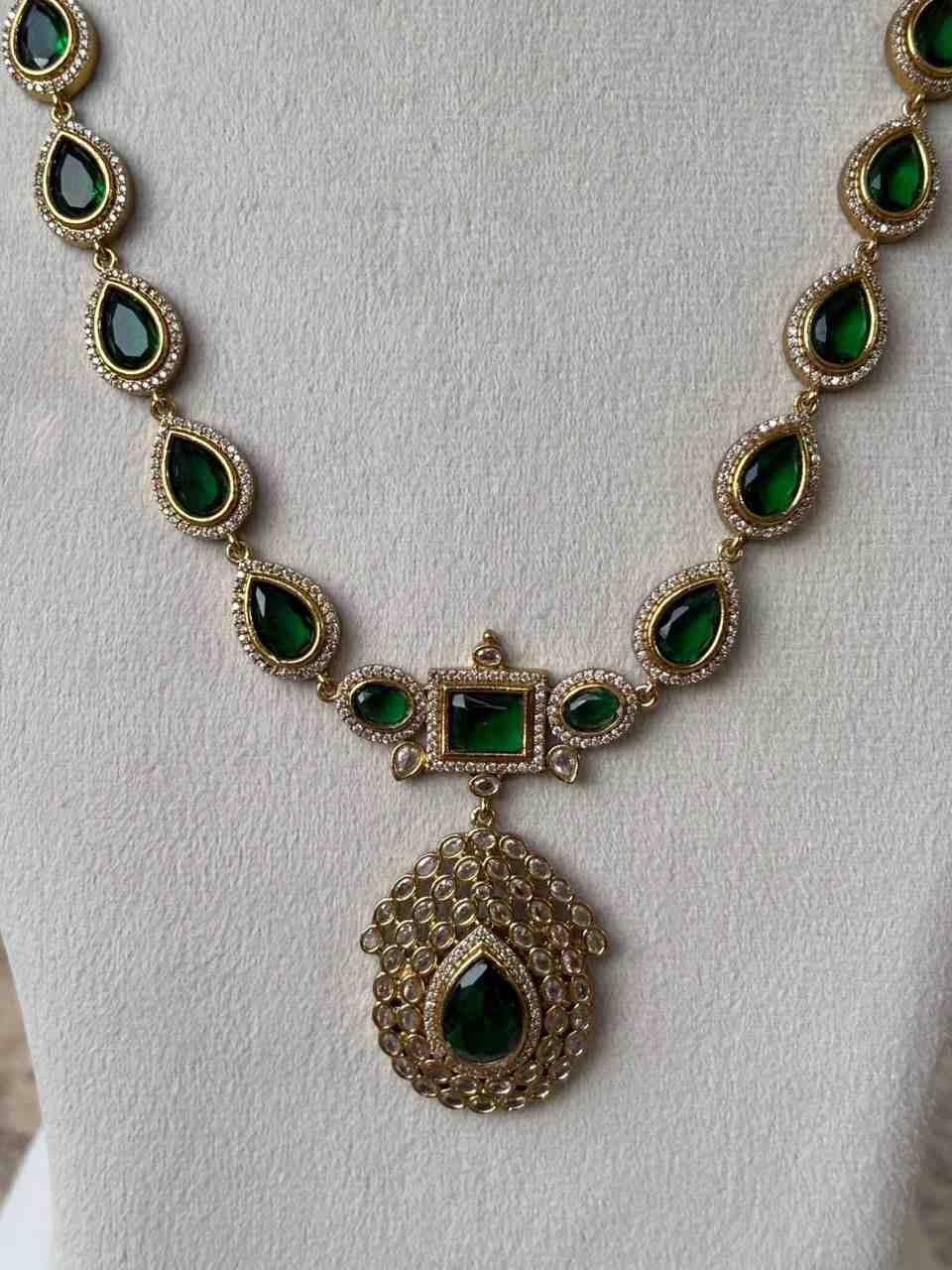 H0064 Jothika Inspired Emerald Stone Haram