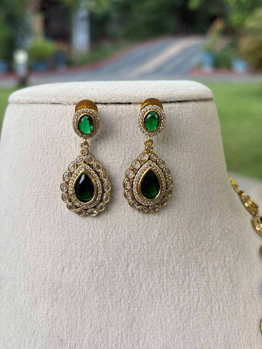 H0064 Jothika Inspired Emerald Stone Haram