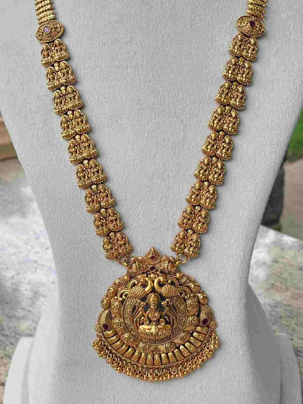 H0002 Temple Jewelery Lakshmi Haram