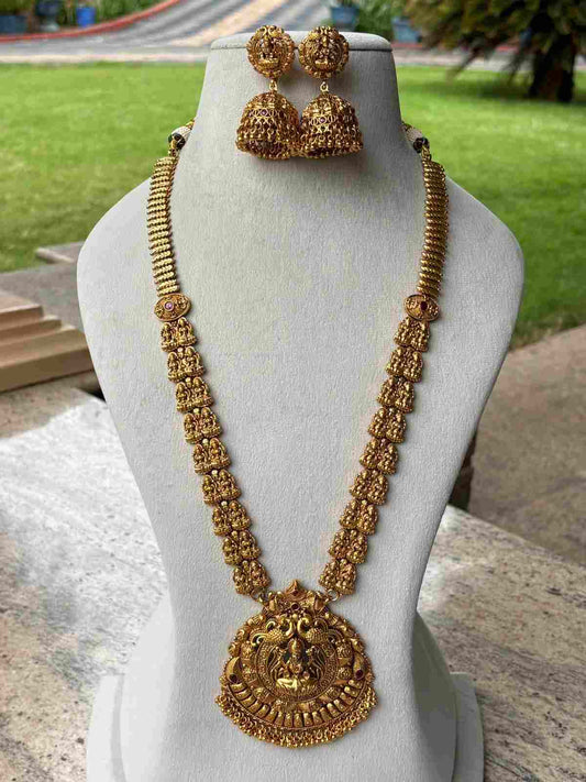 H0002 Temple Jewelery Lakshmi Haram