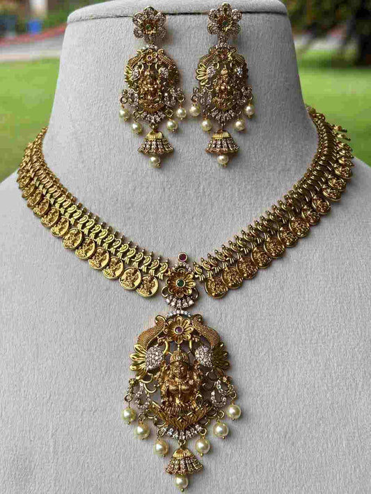 N0085 Coin Lakshmi Necklace