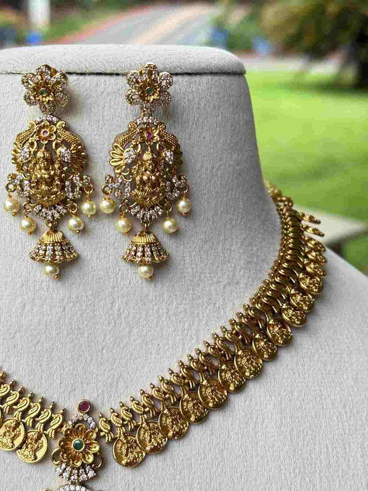 N0085 Coin Lakshmi Necklace