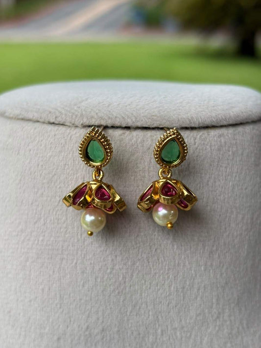 J0019 Small Size Stone Jhumka