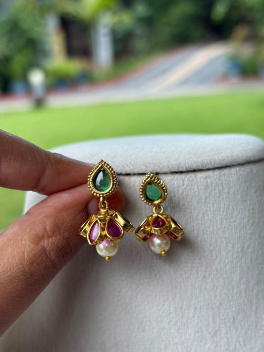 J0019 Small Size Stone Jhumka