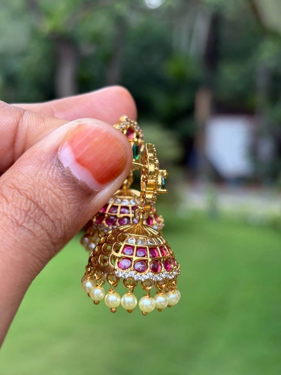 J0139 Ruby Kemp Small Jhumka