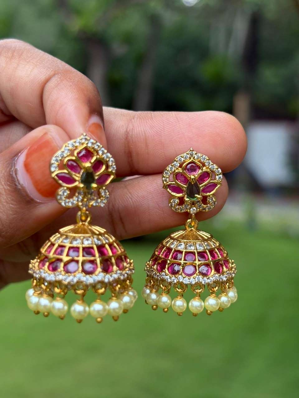 J0139 Ruby Kemp Small Jhumka