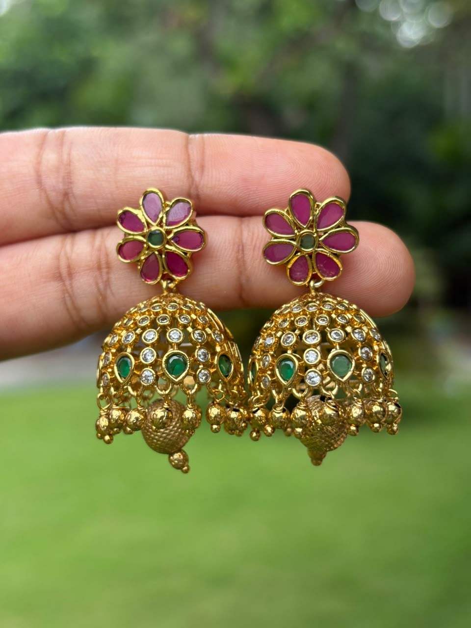 J0047 Floral Stone JHumka