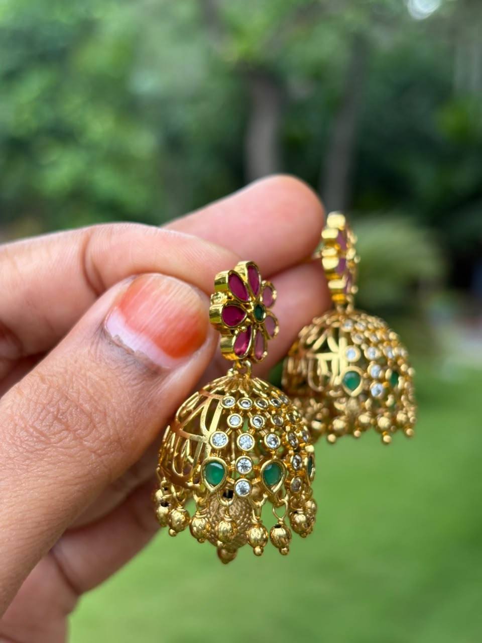 J0047 Floral Stone JHumka