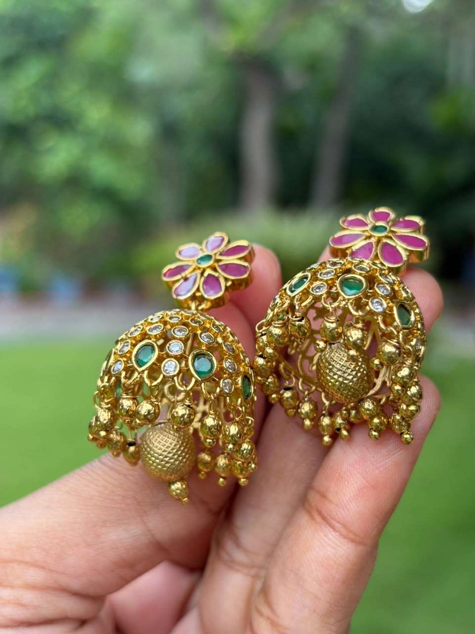 J0047 Floral Stone JHumka