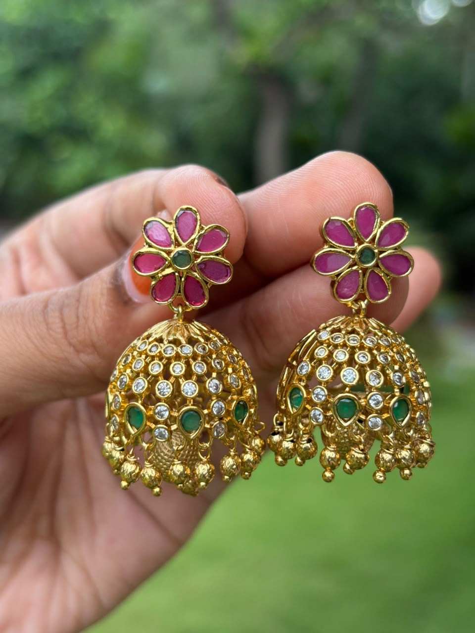 J0047 Floral Stone JHumka