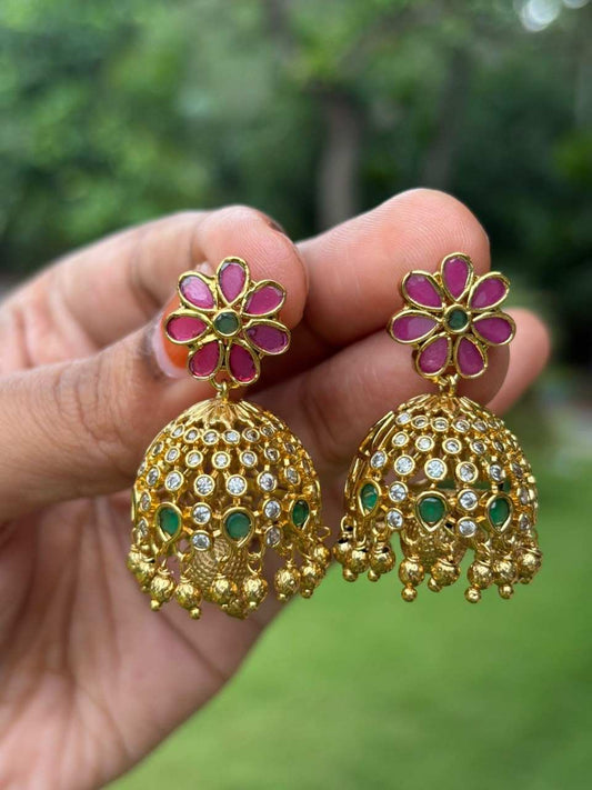 J0047 Floral Stone JHumka