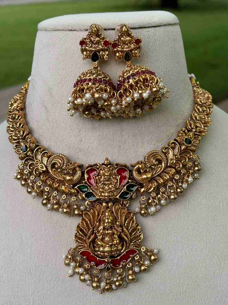 N0197 Matte Finish Lakshmi necklace