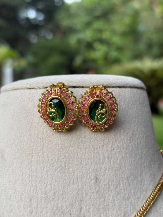 N0206 Green Stone Necklace