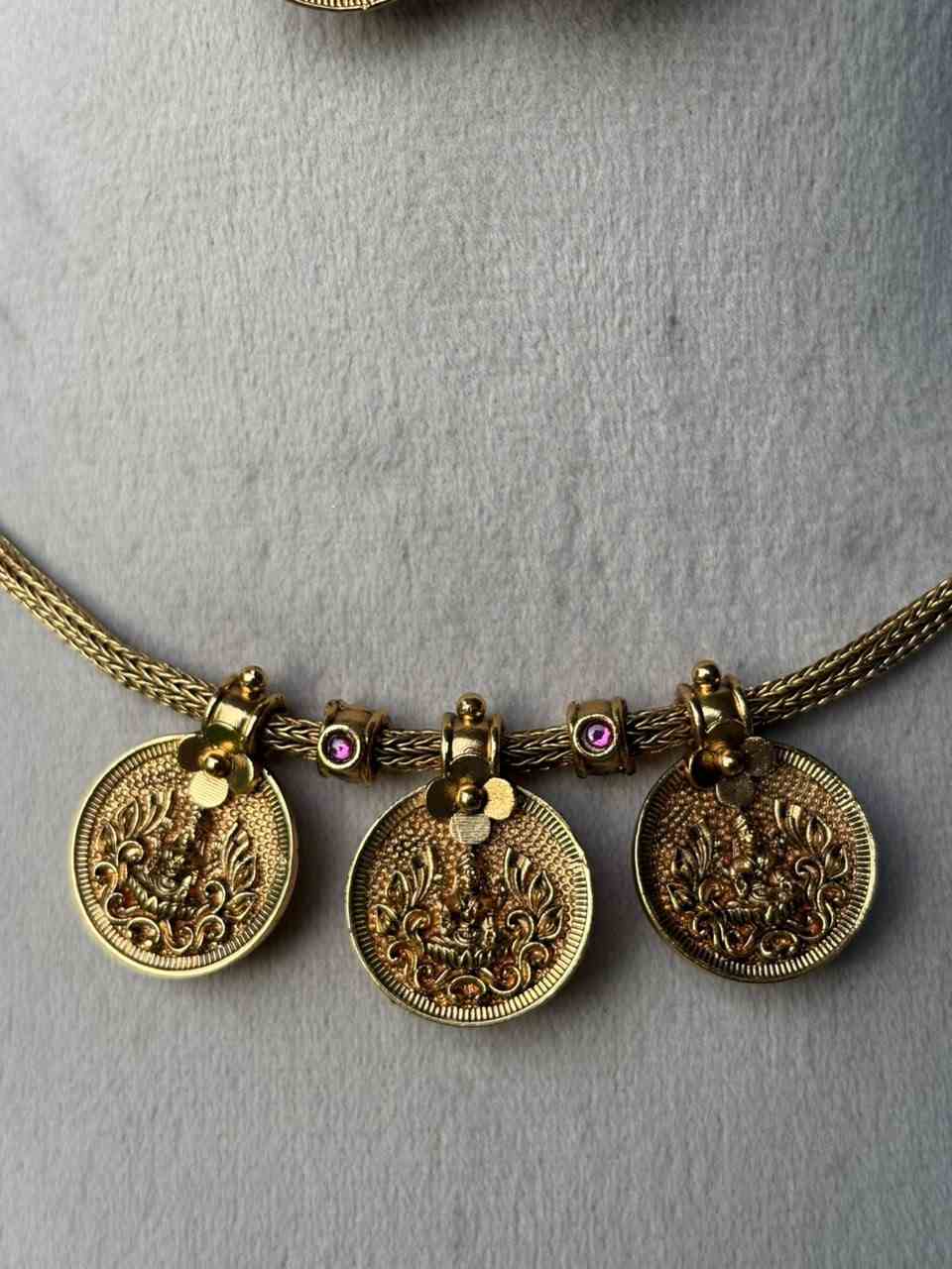 N0029 Antique Lakshmi Coin Necklace