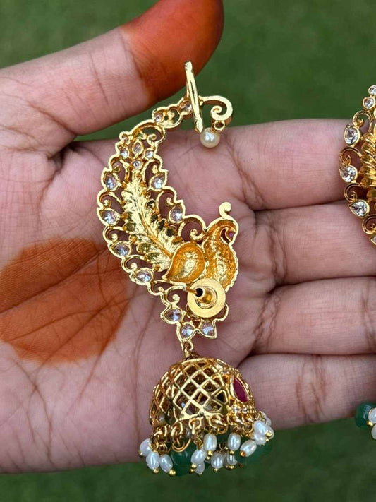 J0048 Peacock Ear cuff Jhumka