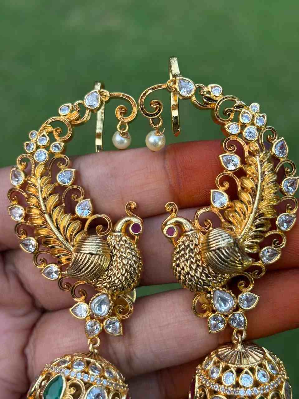 J0048 Peacock Ear cuff Jhumka