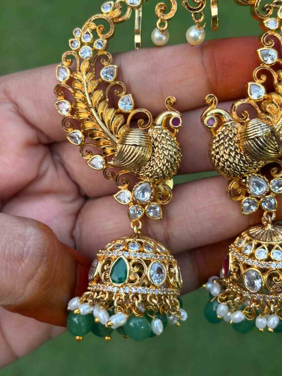 J0048 Peacock Ear cuff Jhumka