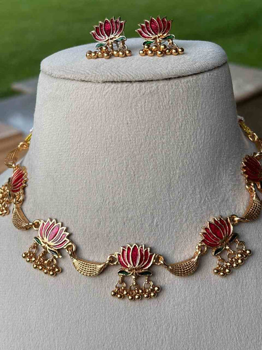 N0140 Manju Warrior Lotus Necklace